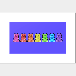 Rainbow Gummy Bears Posters and Art